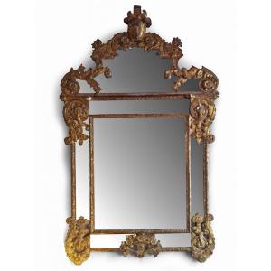 Regency Period Mirror In Golden Wood