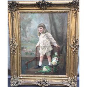Portrait Of A Young Boy, Signed Félix Bryk, Swedish School