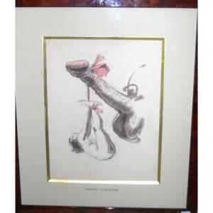 The Swing Of His Dreams, Théodore Van Elsen, Drawing 1930s