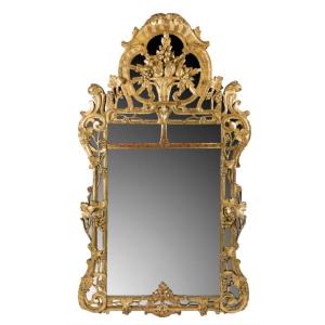 Large Provençal Mirror With Parcloses 18th Century Period
