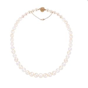 Técla Akoya Pearls 18 Carats Yellow Gold Necklace