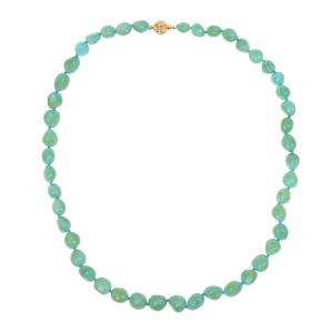 Turquoise 18 Carats Yellow Gold Necklace