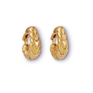 Bulgari Spiga 18 Carats Yellow Gold Clip Earrings