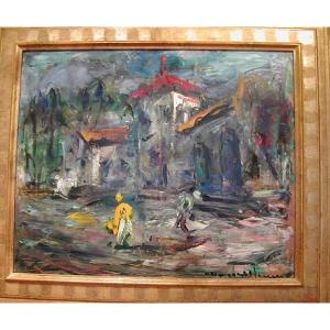 Landscape, Elmer Vagh Weimann Oil On Canvas