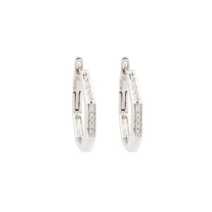 Diamonds 18 Carat White Gold Octagonal Hoop Earrings