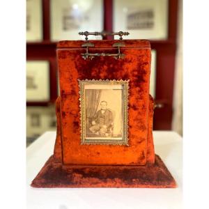 Velvet Table Album For Cabinet Cards C.1880