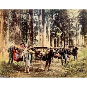 Kusakabe Kimbei (1841-1934) The Palanquin Bearers Circa 1880