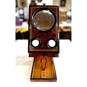 Mono And Stereo Graphoscope In Thuja Burl