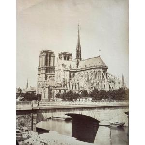 Notre-dame De Paris, Vintage Albumen Print C.1877
