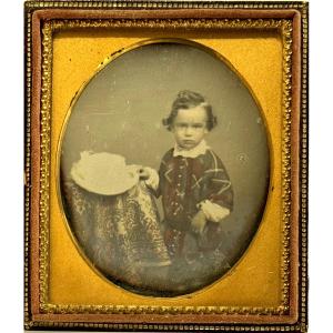 Beckers & Piars Primitive Daguerreotype "portrait Of A Child" Union Case C.1849