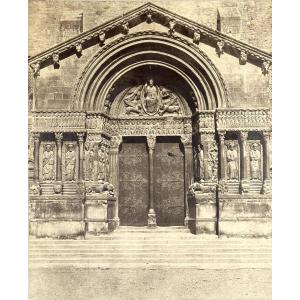 Dominique Roman (1824-1911) Arles Saint-trophime Western Portal C.1853 Photograph