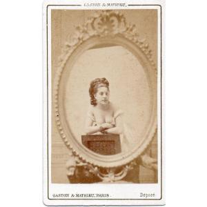 Blanche De Varennes Cdv By Gaston & Mathieu Vintage Albumen Print Photograph