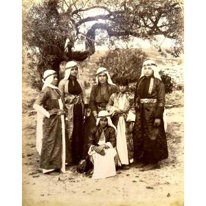 Felix Bonfils (1831-1885) Young Girls Of Bethlehem, Palestine C.1870 Albumen Photograph