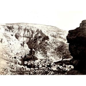 Edouard Baldus (1813-1889), Fontaine-de-vaucluse, Signed, C. 1861 Albumen Print Photograph