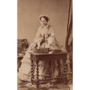 Empress Eugénie, Cdv By Disderi Circa 1860, Vintage Albumen Print, Photograph