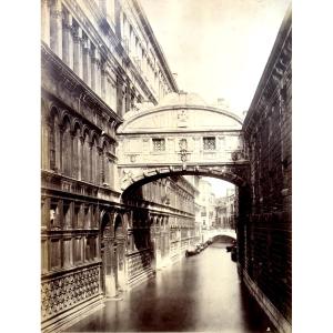 Carlo Naya (1816-1882), Bridge Of Sighs, Venice, Italy C. 1870 Albumen Print Photograph