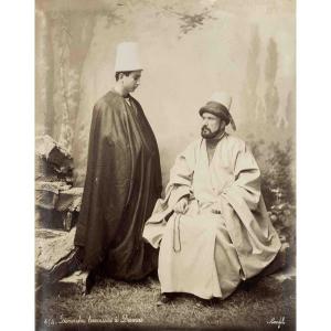 Felix Bonfils (1831-1885) "whirling Dervishes In Damascus" Circa 1870, Vintage Albumen Print