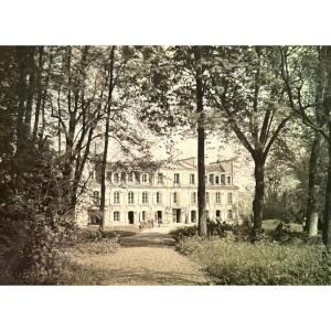 Autochrome "chateau De Maubuisson" Saint-ouen-l'aumône Circa 1910 Photograph On Glass