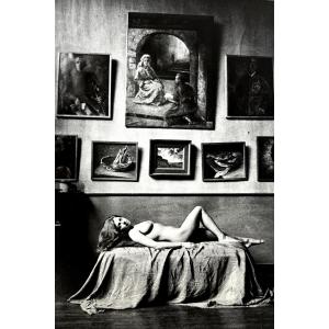 Léon Herschtritt, "nude In The Painter's Studio," Silver Gelatin Print, Circa 1960, Photograph