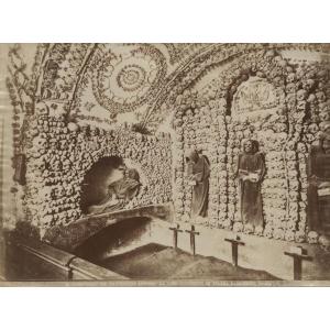 Capuchin Church Cemetery, Rome, Italy C. 1870 Vintage Albumen Print Photograph