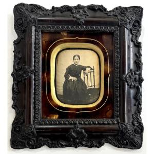 Daguerreotype Portrait Of A Woman Napoleon III Frame Circa 1850
