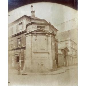 Eugène Atget (1857-1927) Fontaine Des Haudriettes, Paris C.1898 Vintage Photograph