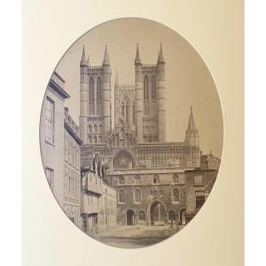 James Mudd (1821-1906) Lincoln Cathedral, England C.1860 Albumen Print Photograph