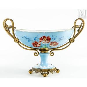 Opaline Cup From Baccarat Bleu, XIXth Century