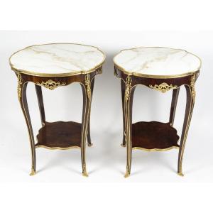 Pair Of Louis XV Style Living Room Tables, Late 19th Century