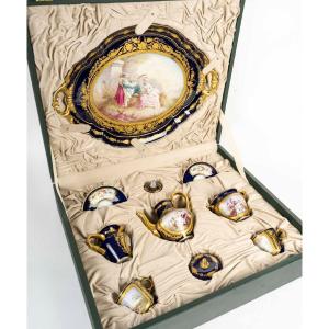 Sèvres Porcelain Coffee Service – Napoleon III Period, 19th Century – In A Box - 