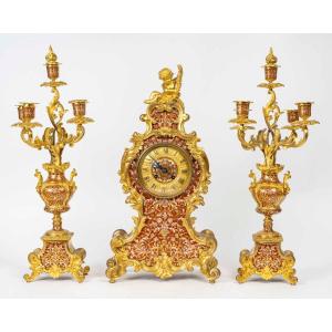 Fireplace Set, Signed Bailey Banks & Biddle - Philadelphia, 19th Century 