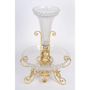 Baccarat Crystal And Gilt Bronze Centerpiece, Early 20th Century