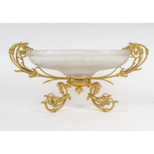 Cut Crystal And Gilt Bronze Bowl – Napoleon III Period, 19th Century