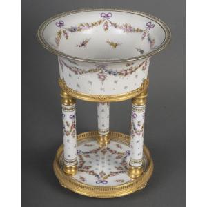 Porcelain And Gilt Bronze Jardinière – Louis XVI Style, 19th Century