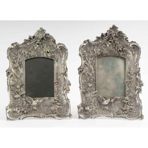 Pair Of Silvered Bronze Frames – Art Nouveau, Circa 1900