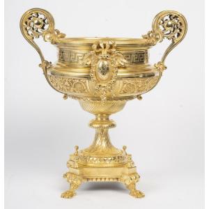 Gilt Bronze Bowl - Napoleon III Period, Louis XVI Style