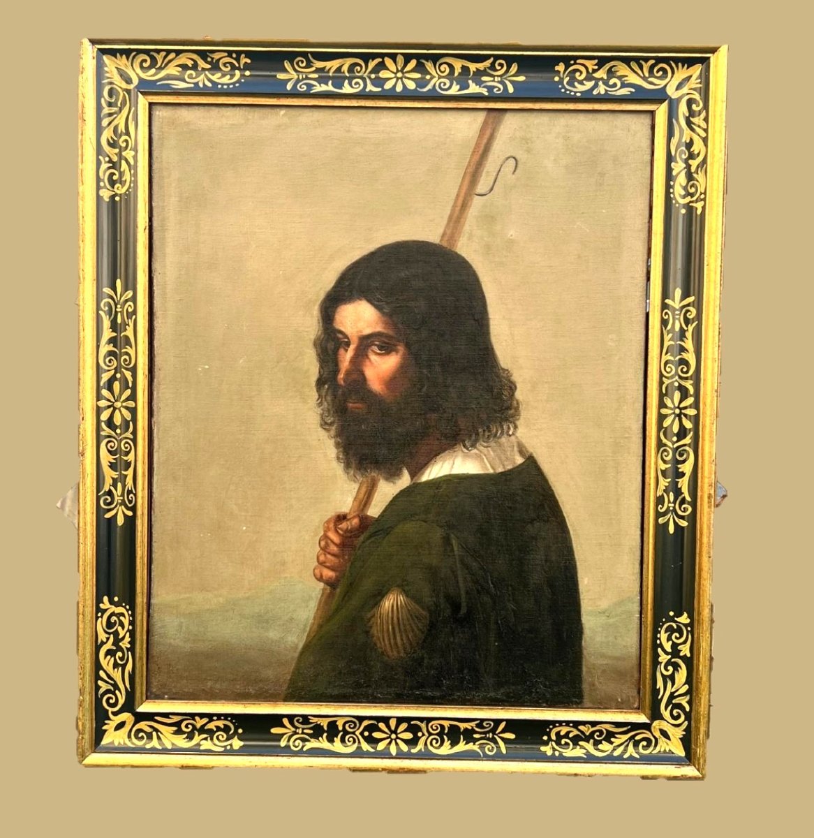 Antico dipinto del XVII secolo scuola Spagnola-photo-3