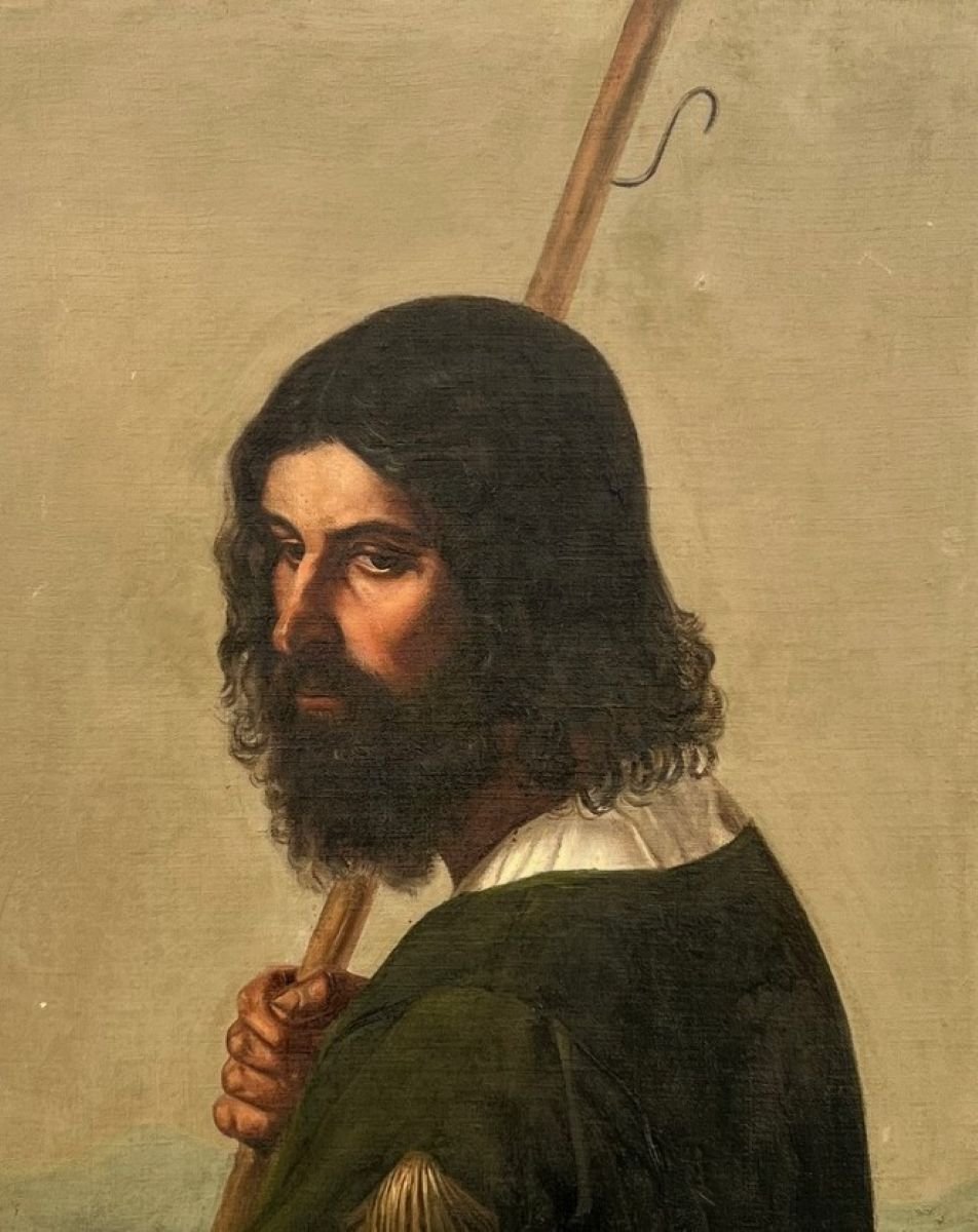 Antico dipinto del XVII secolo scuola Spagnola-photo-5