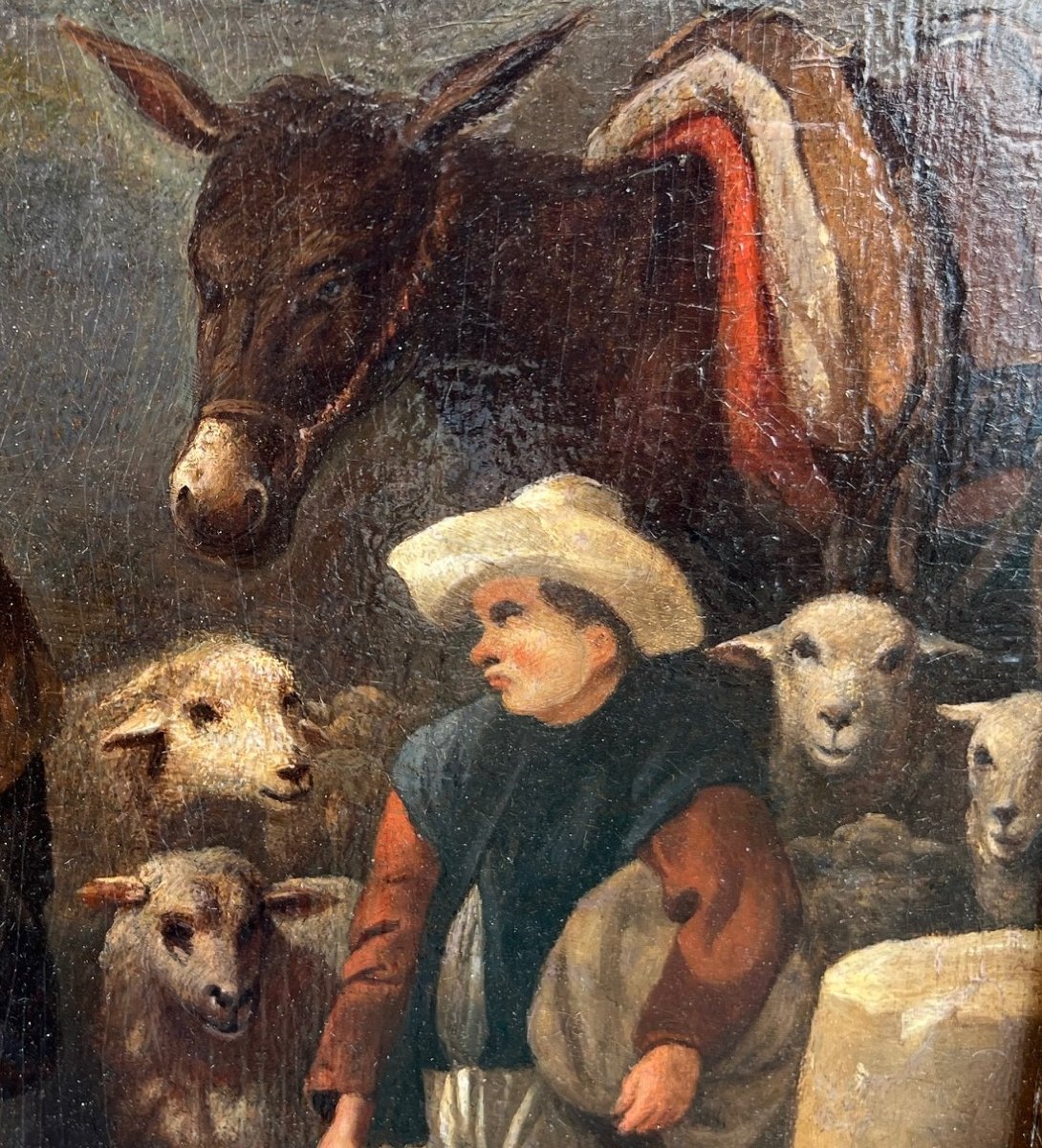 ANTICO DIPINTO FIAMMINGO DEL XVIII SECOLO-photo-1