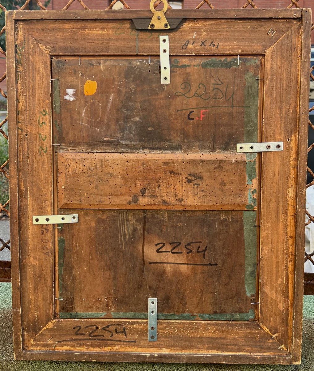 ANTICO DIPINTO FIAMMINGO DEL XVIII SECOLO-photo-2