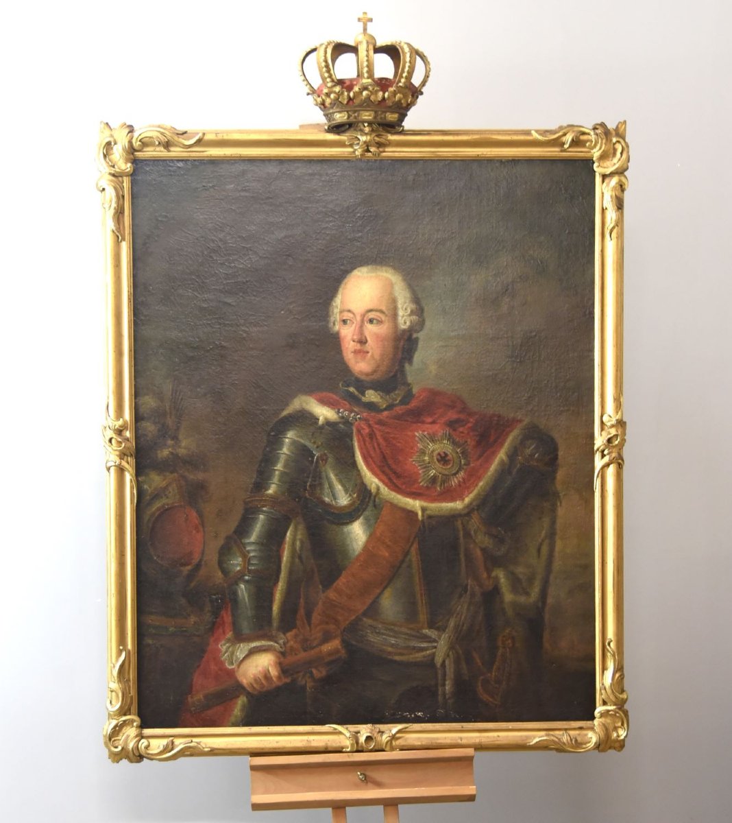 Dipinto antico di scuola francese, XVIII secolo-photo-2