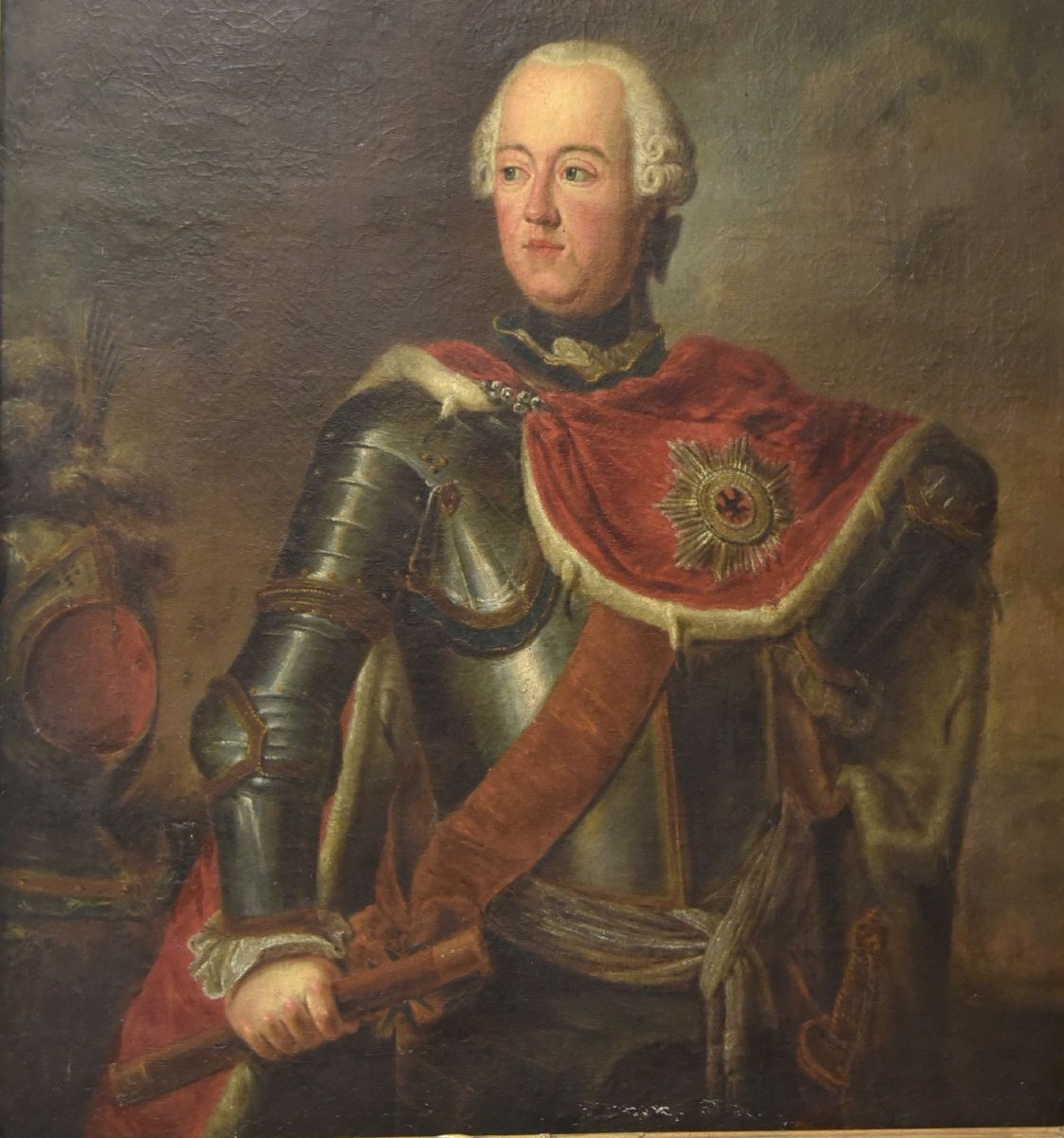 Dipinto antico di scuola francese, XVIII secolo-photo-3