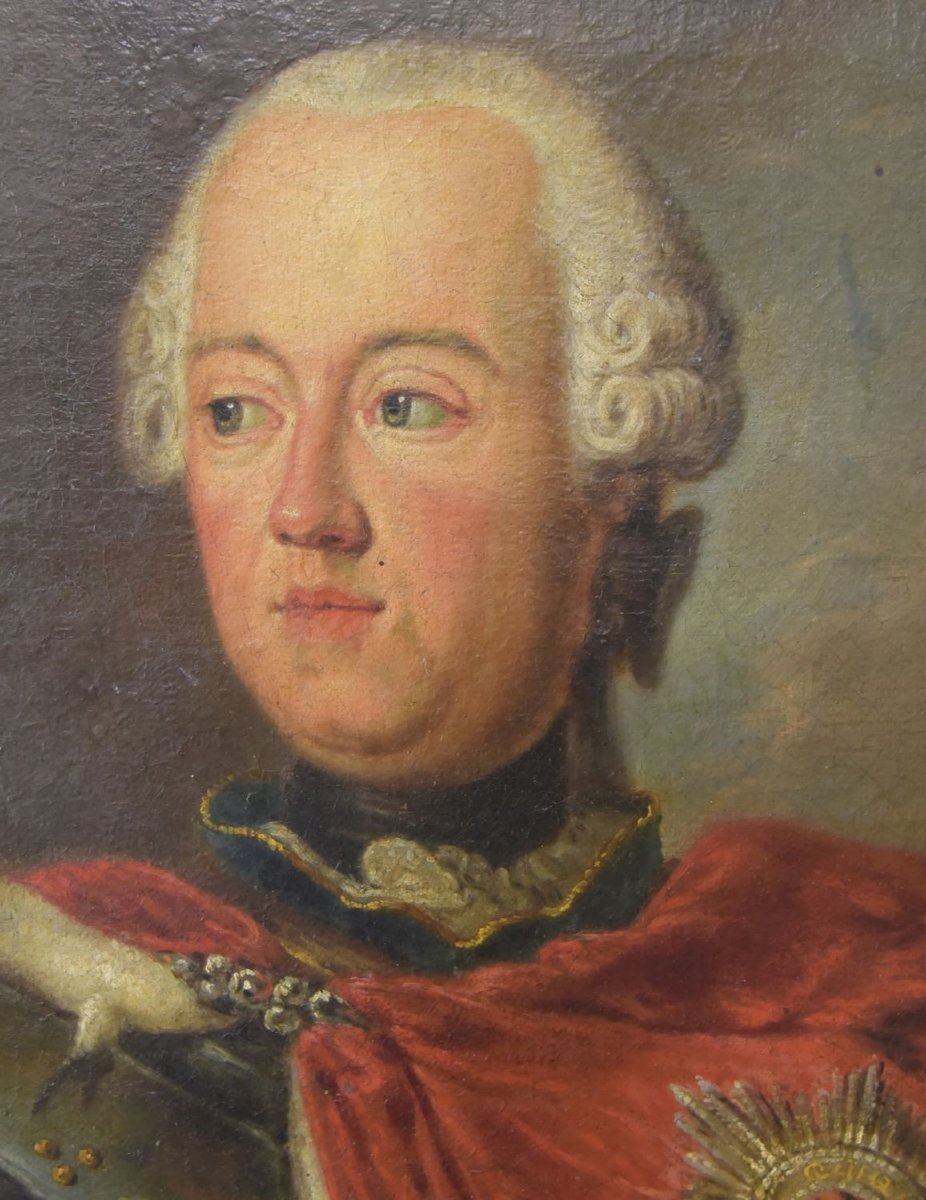 Dipinto antico di scuola francese, XVIII secolo-photo-4