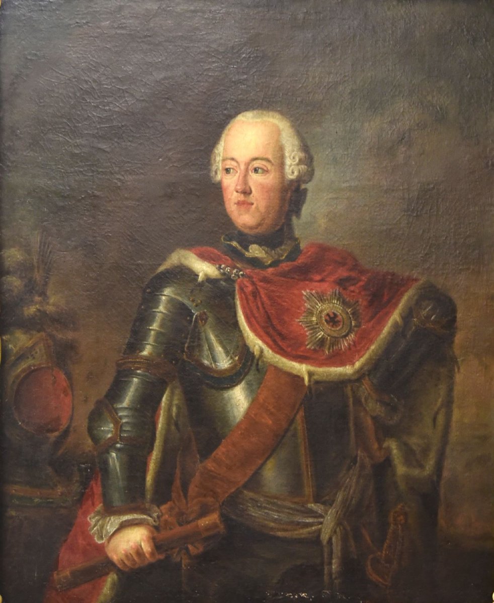 Dipinto antico di scuola francese, XVIII secolo-photo-2