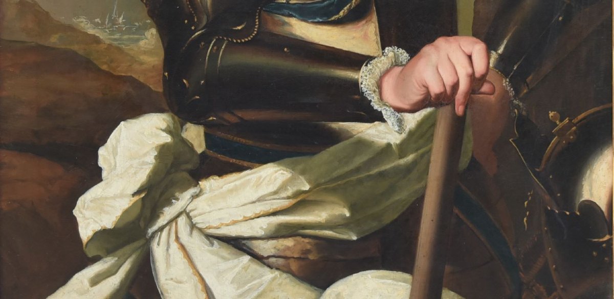 Ritratto di alto ufficiale europeo (fine XVII – inizi XVIII sec.)-photo-1