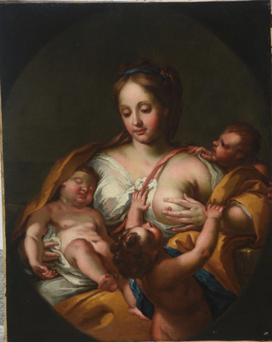 ANTICO DIPINTO DEL XVII SECOLO SCUOLA ITALIANA-photo-3