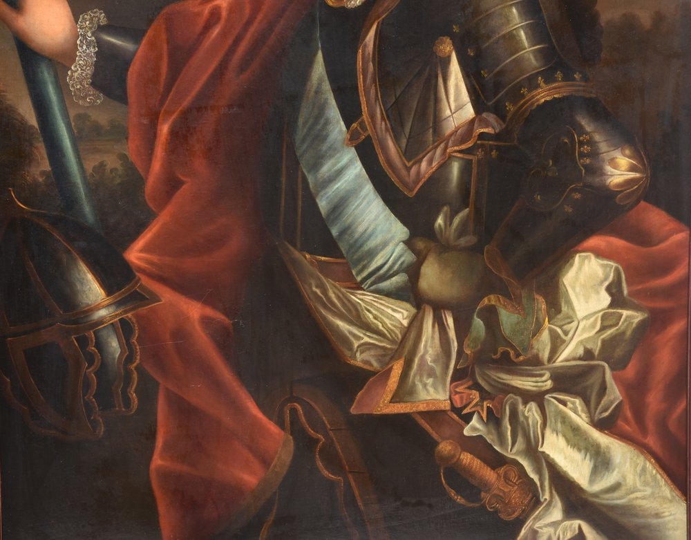 ANTICO RITRATTO DELLA SCUOLA FRANCESE DEL XVIII SECOLO-photo-3