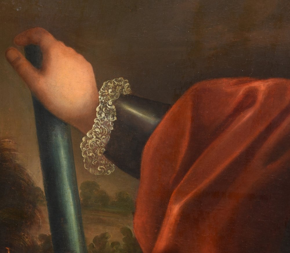 ANTICO RITRATTO DELLA SCUOLA FRANCESE DEL XVIII SECOLO-photo-3