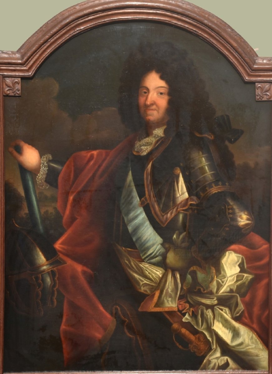 RITRATTO ANTICO DELLA SCUOLA FRANCESE DEL XVIII SECOLO-photo-1