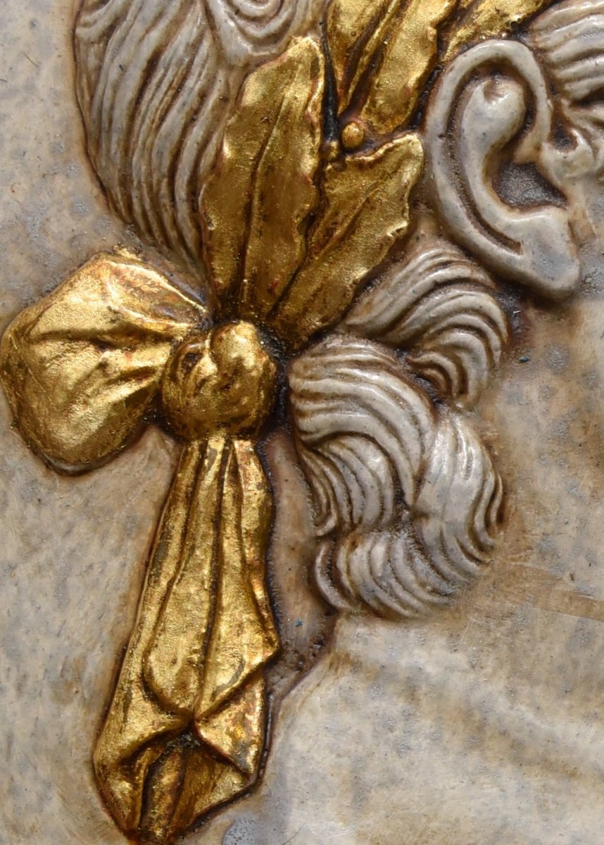 Paire d'Ovales Décoratifs En Plâtre-photo-2